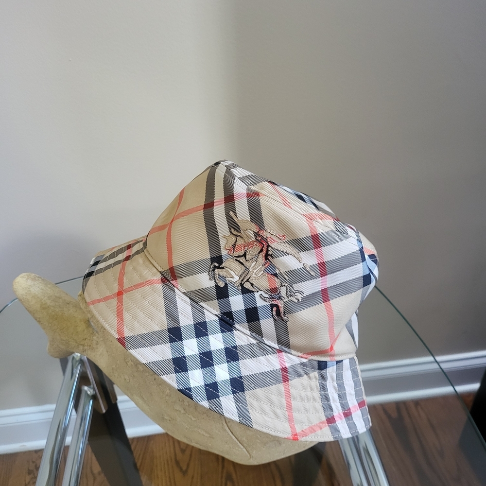 Burberry Check Ekd Bucket Hat..Lightly Used. - image 1